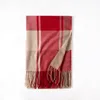 ホーム模倣カシミアスカーフ2022新しい冬のスカーフ女性ショール濃厚暖かいタッセル