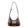 Borse da sera Borsa da donna 2022 Sling Faumos Brand Fashion Checked Tweed Single Shoulder Ascella Messenger