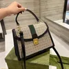 Klassieke vrouwen Ophidia Crossbody Tas Handtas Red Green Stripes Retro -afdrukken Verwijderbare schouderriem Hoogwaardige handtassen Purse 2022