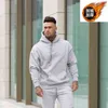 Herenhoodies Nieuwe gymkleding Casual dikke geborstelde capuchon Katoenen sweatshirt Fitness Workout Pullover Sport Wintermode Tops met capuchon