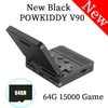 Giocatori di giochi portatili POWKIDDY Nuova console di gioco portatile retrò nera V90 Schermo HD da 3 pollici 15000 giochi integrati Gioco PS1 da 64 GB T220916