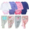 Kleidungssets 4PCS Baby Bodys4PCS Baby Hosen Säugling Gestreift geboren Ropa Bebe Kleidung Langarm Overall Junge mädchen Kleidung Set 220916