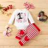 Ensembles de vêtements Noël bébé fille vêtements ensemble ma première année Costumes pour enfants filles vêtements Festival enfant en bas âge bébé Xmas Elk tenues 220916