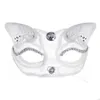 Spetsmask cosplay tema kostym kattmask halv ansikte män halloween fest rekvisita