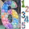 Other Event Party Supplies 100cm/73cm Giant Number 1 2 3 4 5 Balloon Blank Filling Box Mosaic Frame Balloons Stand Wedding Birthday Party Decorations Kids 220916