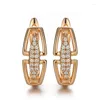 Studörhängen Hanreshe Crystal Earring Natural Zircon Romantic Classic Jewelry Party Copper Mini Geometry Simple Women Giftstud