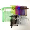 Jewelry Pouches Storage Bag Wedding Candy Packaging Organza Drawstring Multi-Color Choice Collection 100 Pcs/lot