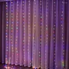 Strips Curtain Led Icicle Lights Romantic Control String Chandelier Pendant Garden Party Christmas Tree Decoration Bedroom Gift