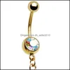 Nombril Bell Bouton Anneaux Bijoux De Corps Alliage Nombril Ventre Anneau De Mode Ponction Nombrils Bouton Anneaux Danse Femmes Or Sliv Dhseller2010 Dhr6S