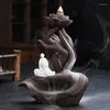 Fragrance Lamps Buddha Hand Smoke Waterfall Backflow Incense Burner Creative Holder Portable Lotus Handicrafts Ceramic Censer