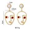 Human Face Earrings Unique Abstract Art Dangle Stud Earring Fashion Geometric Drop Hoops Studs Earrings