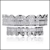 Grillz Dental Grills New Baguette Set Teeth Grillz Top Bottom Color Color Grill