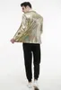 Men's Suits Sequins Glitter Sparkling Bling Blazer Old Vintage Disco Coat Show Dance Jacket Man Boy's Guitar Club DJ