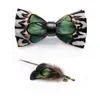Noeuds papillon JEMYGINS 2021 Original Design Nouveauté Men039s Plume Cravate Vert Couture Coffret Cadeau Mariage Anniversaire317g8429184269C
