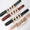 Belts Women's Belt Trendy Punk Exaggerated Big Chain With Clothing Fashion Pants Cinturon Mujer Designer Novelty Lady