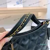 2022ss Moneta d'oro da donna Borsa tote semplice classica Borsa a tracolla trapuntata trapuntata in pelle a quadri di grandi dimensioni Borsa a tracolla moda Bolso Shopping Borsa da viaggio 28CM