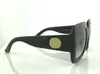 نظارة شمسية سوداء مربعة جديدة مع عدسة رمادية فاتحة مربعة كبيرة الحجم 0053S 0083S 55mm 54mm
