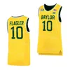 NCAA Basketball Baylor Bears College Jersey 4 LJ Cryer 10 Adam Flagler 11 James Akinjo 24 Matthew Mayer 2 Kendall Brown 1 Jeremy Sochan zielony żółty biały