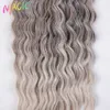 ブラックマジック合成24インチブレードツイストかぎ針編みのブロンドピンクの深い編みヘアエクステンションコスプレのための合成