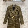 downtown atlanta designer ufficiale di lusso Moda donna CLASSICA di alta qualità adatta a abiti firmati blazer con doppia F primavera nuovi top rilasciati