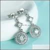 Stud Simple Fête De Mariage Rétro Classique Lady Or Rose Bijoux Brillant Boucles D'oreilles Zircon Mode Boucle D'oreille Pour Les Femmes 12 Dhseller2010 Dhvu0