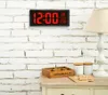 Horloges murales carrées 14 pouces horloge numérique LED calendrier température bureau Parents comme 12 heures grand nombre montre avec prise US/EU