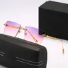 مصممي Luxurys النظارات الشمسية شؤون الأعمال بدون إطار أزياء ضمنية شبكة حمراء نفس الرجال والنساء الإطار المعدني Eyeglass Z35 Z28 يمكن تجهيز النظارات البصرية Lunette