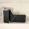 ポシェット フェリシー アンプラント バッグ エンベロープ クラッチ ウォレット カード ホルダー ハンドバッグ デザイナー バッグ チェーン上の財布 取り外し可能な 3pc 財布 クロスボディ レザー エンボス レター