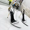 2022 패션 샌들 여성 펌프 캐주얼 디자이너 골드 매트 가죽 스터드 스파이크 슬링 백 하이힐 신발