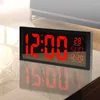 Wall Clocks Square 14 Inch Clock Digital LED Calendar Temperature Desk Parents Like 12 Hours Large Number Watch With US/EU PLUG