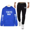 Męskie dresy męskie marka sportowa marka Tokyo City Set Tracksuit Sporting Hip Hop Streetwear Odzież Dwukasie bluzy spodnie Track Suit