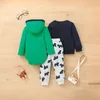 衣類セットiyeal bayboy girl coordess sittotte cotton cotton cotton hooded romperspanthoodies生まれ幼児幼児服の子供服セット220916