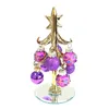 Juldekorationer gyllene glas julgran ornament med europeisk stil h￤ngande dekor tillbeh￶r F￤rgglada 2 cm Xmas Hollow Glass Balls Pendant 220916