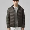 Men's Down Parkas Men Autumn Winter Light Down Jacket Men's Fashion Hooded Short Large Ultra-thin Lightweight Youth Slim Coat Down Jackets 220916