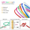 Strips 6 mm waterdichte neon licht 12V LED Strip SMD 2835 120leds/m Flexibel touwbuis dimbaar met afstandsbediening Power Kit