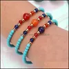 Очарование браслетов Bohemia Beadered Bracelet Женщины Мужчины Регулируемая цепочка связи Braslet Beach Jewelry Accessories 4mm turquel dhseller2010 dhgtm