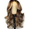 Perruques synthétiques Mode perruque femme brun moyen teint couleur mélangée cheveux longs bouclés bandeau en fibre chimique 220917