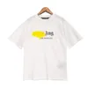 Tasarımcı Marka Lüks T-Shirt Erkek Tişört Gevşek Büyük Boy Kamış Giysisi Sprey Mektup Kısa Kol Yaz Yaz Gelgit Erkek ve Kadın Tee Tee Tişörtleri New2022