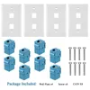 Fiber Optic Equipment FULL-4 Pieces 2 Port Ethernet Wall Plate RJ45 Cat6 Female To Jack Inline Coupler Face Plates