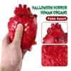 Decoração de festa 1pc Fake Heart Prop Scary Body Parts Blood Zombie Supplies