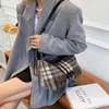 Borse da sera Borsa da donna 2022 Sling Faumos Brand Fashion Checked Tweed Single Shoulder Ascella Messenger