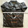 Men's Jackets Size Top Super Quality US Army Genuine M65 Outerwear Italian Cow Leather Long Coat Cowhide Safari Jacket