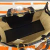 織り麦わらハンドバッグトートショッピングバッグサマートラベルハンドバッグファッションレターアゲートハンドル取り外し可能なストラップ大容量ポケットショルダーバッグ2022