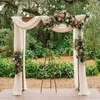 Dekoracje świąteczne 300/600 cm szyfonowa zasłona Tiulowa kurtyna na zewnątrz Wedding Arch Arch Decor Halloween impreza wystrój zdarzenia Zasłona Pogogna Props 220916