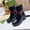Дизайнер Martin Desert Boots Высокие каблуки лодыжка ботинок на искренний кожаный винтажный принт Jacquard Classic Platform Booties
