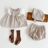 Ensembles de vêtements né bébé fille vêtements ensemble mode été sans manches solide bébé robe infantile bébé vêtements tenue soeurs look outwear 220916