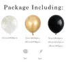 Autres fournitures de fête d'événement 147pcs Kit d'arche de guirlande de ballon d'or noir Gold Chrome Transparent Polka Dot Latex Globos pour la décoration de fête d'anniversaire de mariage 220916