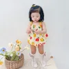 Kl￤der s￤tter Milancel Summer Baby Clothing Set Sp￤dbarn Girls Camisole och Blommer 2 PCS Baby Suit 220916