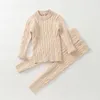 Roupas de roupas nascidas de garoto de malha de malha de calça suéterpant 2pcs algodão infantil criança criança mola outono de inverno de inverno conjuntos de roupas 0-2y 220916