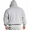 Sudaderas con capucha para hombre Sudaderas Otoño Nuevos Hombres Gimnasios Fitness Sudadera con capucha Marca Culturismo Manga larga Cremallera Sudaderas con capucha Algodón Suelto Joggers Ropa